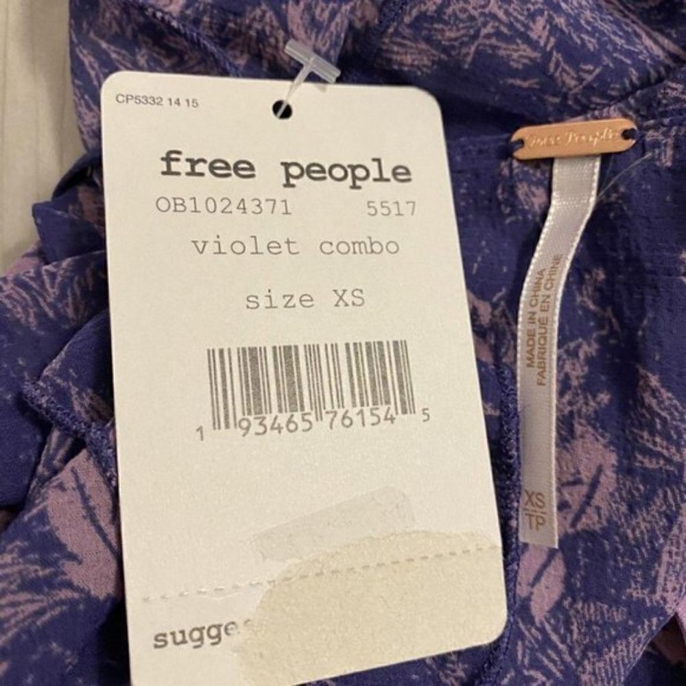 Free People Mini Dress Violet Combo NWT - Picture 12 of 12